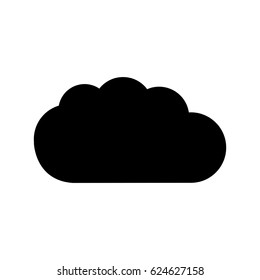 black contour cloud weather icon isolated