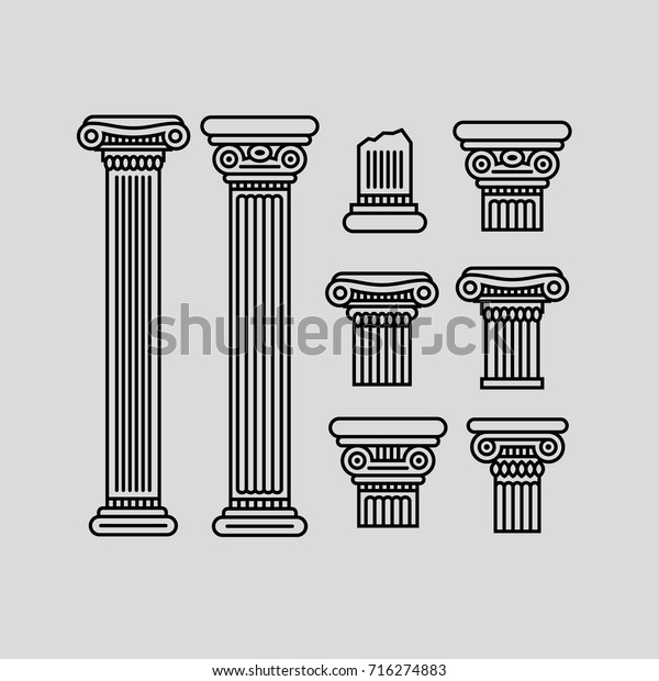 Parts Of A Column >> Black Contour Columns Parts Columns On Stock Vector Royalty Parts Of A Column >> Black Contour Columns Parts Columns On Stock Vector Royalty