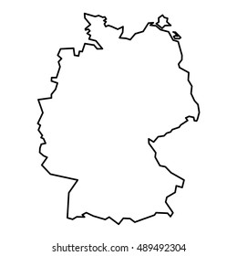 Black Contour Map Of Germany