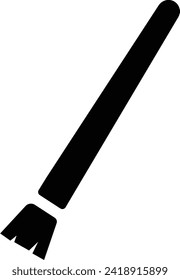 Icono de pincel de pintura de contorno negro, imagen de diseño vectorial, pictograma de logotipo sólido, Icono de pincel en estilo plano moderno aislado en fondo transparente. Símbolo de pintura para el diseño de su sitio web, logotipo, aplicación, interfaz de usuario.
