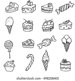 black contour pattern sweet candy