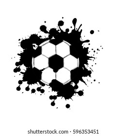 black contour soccer ball icon, vector illustraction design