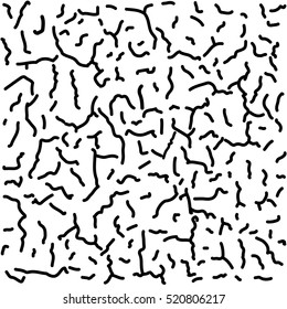 black contours. abstract worms. white background.