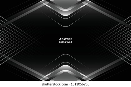 Black contrast tech arrows background. Vector illustration corporate design