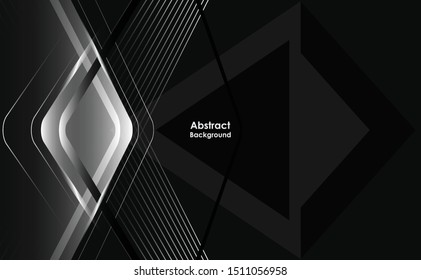 Black contrast tech arrows background. Vector illustration corporate design