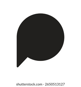Black Conversation Bubble Icons – Flat Communication and Messaging Design