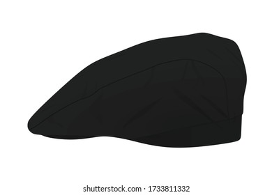 Black cook hat. vector illustration