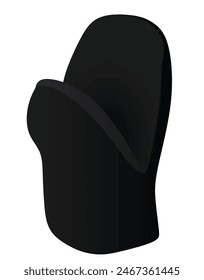 Black cooking glove. vector illustration