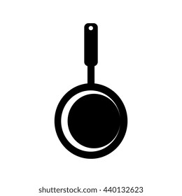 black cooking pan over isolated background,kitchen concept,vector illustration