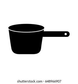 black cooking pot graphic design