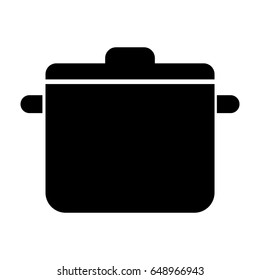 black Cooking pot graphic design