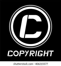 black copyright icon