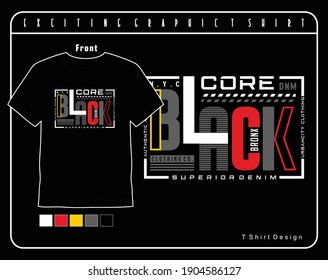 black core, vector typography illustration graphic design