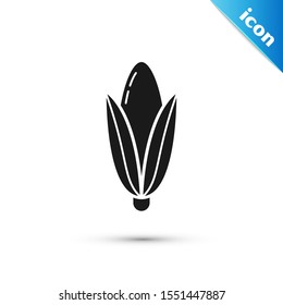 Black Corn icon isolated on white background.  Vector Illustration