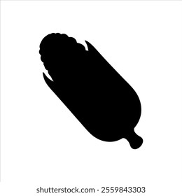 Black Corn silhouette vector illustration on white background