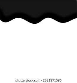 Black Corner Background. Realistic Black Melting Corner. Business Corner Background Design Element. Vector Illustration