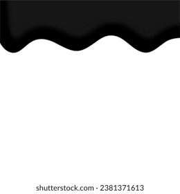 schwarzer Corner-Hintergrund. Realistische schwarze Melting Corner. Business Corner Background Design Element. Vektorgrafik