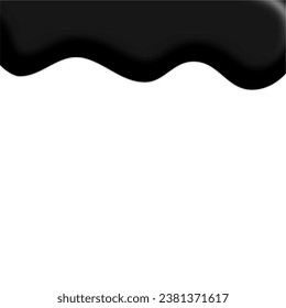 Fondo de la esquina negra. Rincón de fusión negra realista. Elemento de diseño de fondo de esquina de negocio. Ilustración vectorial