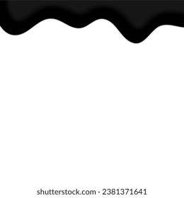 Fondo de la esquina negra. Rincón de fusión negra realista. Elemento de diseño de fondo de esquina de negocio. Ilustración vectorial