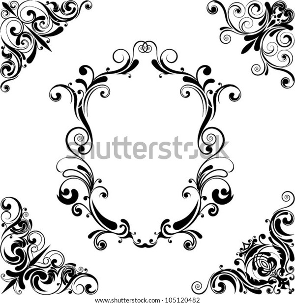 Black Corner Design Stock Vector (Royalty Free) 105120482