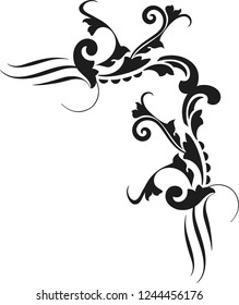 black corner ornament