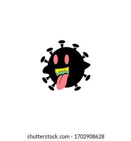 Ilustración Black Corona Evil Flat