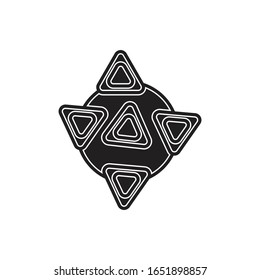 
Black Coronavirus Molecule Icon Vector Flat Coronavirus 2019ncov