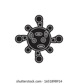
Black Coronavirus Molecule Icon Vector Flat Coronavirus 2019ncov