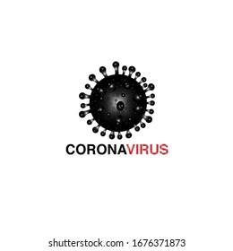 Black coronavirus sign, covid 19 background for business concept vector background