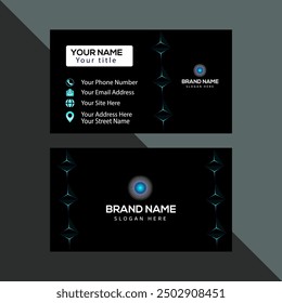 Black Corporate Business Card Layout