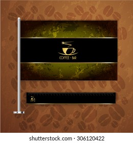 Black Black Corporate identity flag rule Menu Restaurant Background coffee beans brown