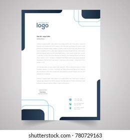 black corporate identity set or kit for your business. Letter templates. Vector format, editable, place for text