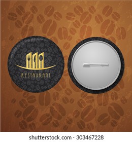 Black corporate identity sheet menu Restaurant Background coffee beans brown