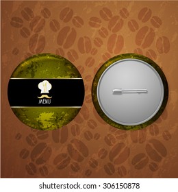 Black corporate identity sheet menu Restaurant Background coffee beans brown