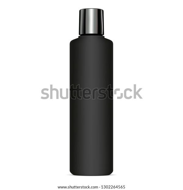 Download Black Cosmetic Shampoo Bottle Mockup Glossy Stock Vector Royalty Free 1302264565