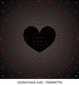 Black cosmic  hypnotic heart.