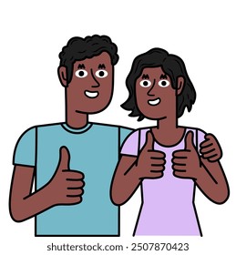 a black couple making okay gesture