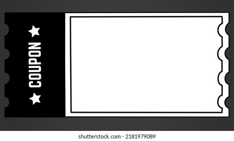 Black coupon blank vector illustration