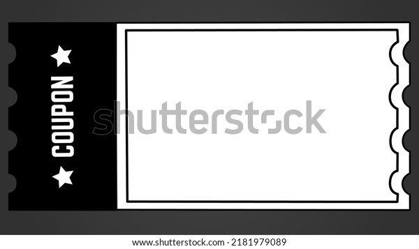 Black Coupon Blank Vector Illustration Stock Vector (Royalty Free ...