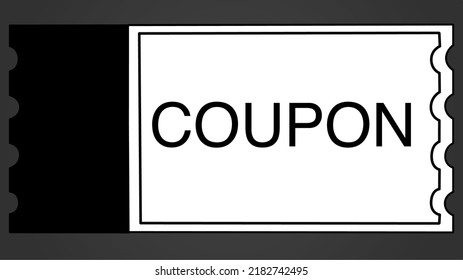 Black coupon editable vector illustration.