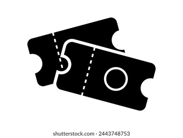 Icono de cupón negro diseño de vector plano