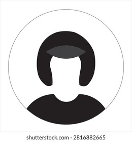 Black courier driver delivery man profile avatar icon isolated on white background
