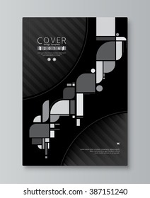 Black cover design for presentation, book, poster. vector illustration.