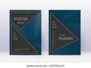 Black cover design template set. Red abstract lines on white blue background. Alive cover design. Amusing catalog, poster, book template etc.
