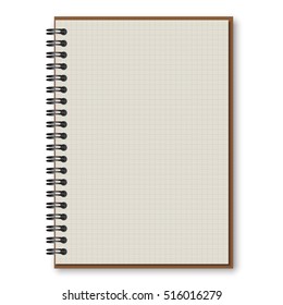 black cover spiral notepad notebook isolated on white vector