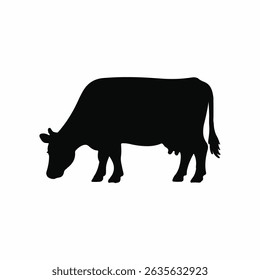 black cow cartoon image cattle design icon bull