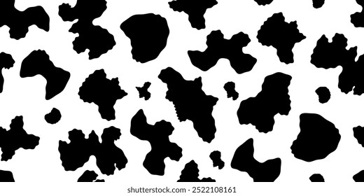 black cow dalmatian seamless pattern