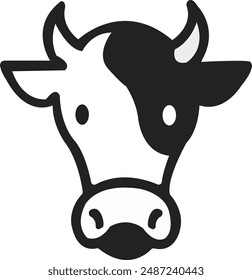 the black cow illustration vector