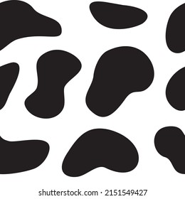 black cow pattern seamless background