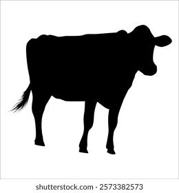 Black Cow Silhouette vector illustration